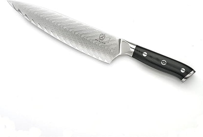 Mercer Culinary M13780 Premium Grade Super Steel, 8-Inch Chef's Knife w/Leaf Pattern Blade, G10 Handle