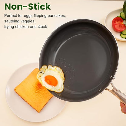 Skillet Ceramic Nonstick Frying Pans,11 Inches Non Stick Large Cooking Pan for Kitchen,PFOA PTFE PFAs Free