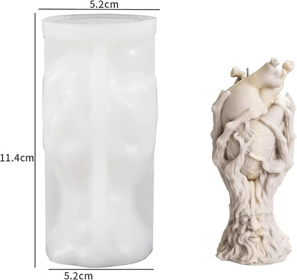 Claw Heart Candle & Resin Mold Set - Skull, Heart, Tree & Jewelry Molds - Silicone 3D Molds for Candle Making & Resin Casting