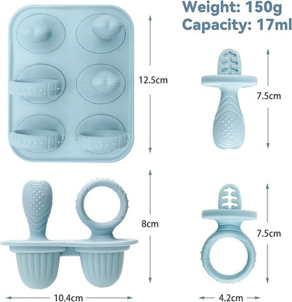 Silicone Baby Popsicle Molds with Sticks, Mini Popsicles Molds for Babies Breastmilk Popsicle Molds for Teething Relief, Frozen Treats Maker Popsicle Maker Ice Pop Mold for Toddlers Kids
