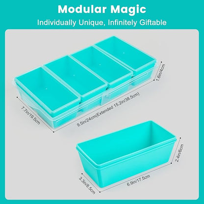 Gemice BPA-Free Silicone Freezer Molds with Base, Individual 4-Pack 2-Cup Portion Soup Cubes Freezer Tray with Lids for Food Storage, Oven & Dishwasher Safe, Silicone Freezer Containers for Meal Prep