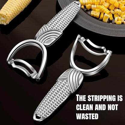 Corn Prep Peeler,Corn on the Cob Stripper Tool/Wider non-slip Handle/10-year Rustproof/Durable and efficient.