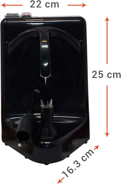 Pelamatic - Automatic Fruit & Vegetable Peeler | Electric Apple Peeler | Fast & Efficient | Rust-Resistant Stainless Steel | Easy Cleanup, Black, One Size, Plastic