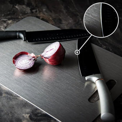 Titanium Cutting Board - 100% Pure Titanium Cutting Boards for Kitchen - Cutting Edge Hygiene & Durability, 1 Pack Double Sided Medical-grade Titanium Cutting Mat, Easy to Clean (14"L x 10"W)