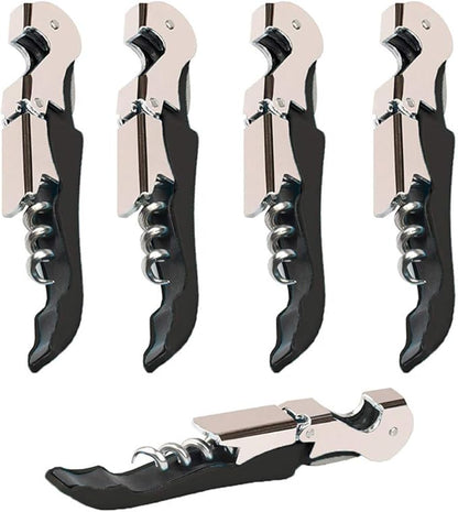 Professional Waiter Corkscrew Wine Openers Set (4 PCS),Upgraded with Heavy Duty Stainless Steel Hinges Wine Key for Restaurant Waiters, Sommelier, Bartenders