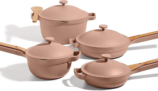 Our Place Cookware Set - 13-Piece Kit Including the Always Pan, Perfect Pot and Spatulas | Multifunctional, Toxin-Free Nonstick | Heat Safe up to 450°F | Oven, Stove, Induction Compatible | Spice