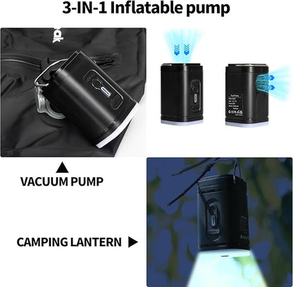 Vacuum Bags for Travel Luggage with Pump, Reusable Space Saver Waterproof Compression Bags for Suitcase,Travel Backpack, Vacuum Seal Packing cube for Storage Organizer Cloth Packing(2PCS + 1PUMP-17L)