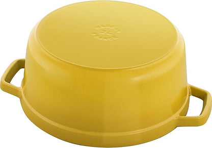 Staub Cast Iron 4-qt Round Dutch Oven - Citron