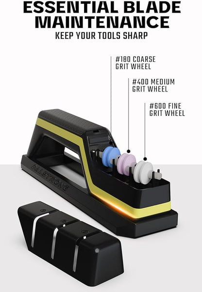 DALSTRONG Hornet Kitchen Knife Sharpener - All Purpose Sharpener Refillable Water Reservoir - Aluminum Alloy & Premium ABS - #180 Coarse, #400 Medium, #600 Fine Ceramic Wheels Sharpening Whetstones
