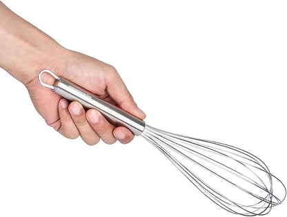 Restaurantware-German Standard 12.5 Inch French Whisk, 1 Dishwashable Kitchen Wire Whisk - Ergonomic Handle, Durable, Stainless Steel French Whip, For Blending, Stirring, Mixing Of Ingredients