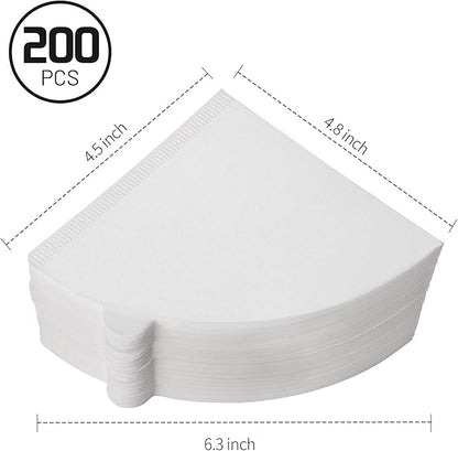 Niveaya 200 Count Coffee Filters - Size 02, Natural Paper Coffee Filter, No Blowout, Disposable for Pour Over and Drip Coffee Maker (2-4 Cup)