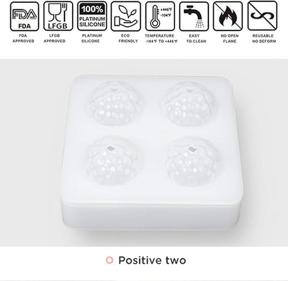 OCPO KITCHEN 3D Raspberry Silicone Mold for Baking Mousse Cake, Candy, Chocolate, Truffle, French Dessert, Pastry, Cupcake, Fruit Ice Cream Mould, Cake Decoration Mold, Raspberry Shape (4-Cavity)
