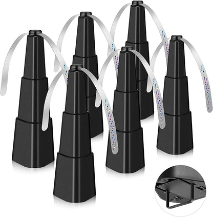 Fly Fans for Tables, Fly Repellent Fan for Indoor/Outdoor, Food Fans to Keep Flies Away for Party, BBQ, Home, Picnics, Travel, Portable and Easy Use 6 Pack (Black)