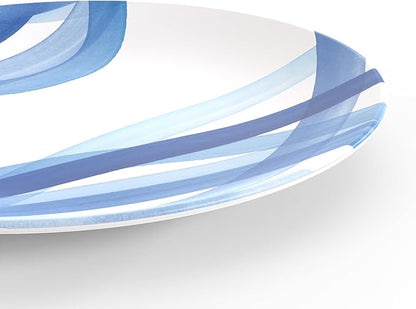 TervisHome Melamine Dinner Plates - Set of 4 | Yao Cheng Azure Collection | Durable Stoneware-like Quality, Dishwasher Safe, Perfect for Indoor and Outdoor Use