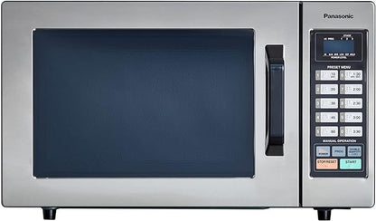 Panasonic NE-1054F Compact Light-Duty Countertop Commercial Microwave Oven with 10 Programmable Memory and Touch Screen Control, 1000W of Cooking Power, 0.8 Cu. Ft, Stainless Steel