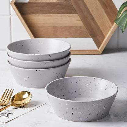 Stone lain Jade Stoneware Dinnerware Set, 32-Piece Service for 8, Light Gray