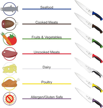 Mercer Culinary Millennia Colors Chef's Knife, 8 Inch, Blue