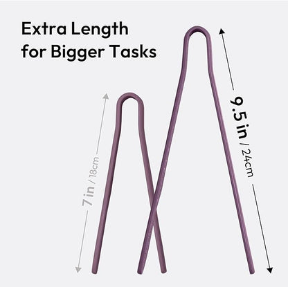 carrotez Silicone Tongs for Cooking, Anti-Slip,Non-Scratch Kitchen Tongs 9.5 inch Silicone Tongs 1Pack - Burgundy