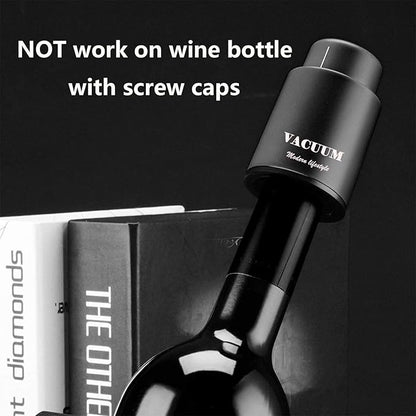 [2 PACK] Wine Bottle Stoppers,Real Vacuum Stoppers,Reusable Wine Preserver,Wine Corks Keep Fresh,Best Christmas and Birthday Gifts for Wine Lovers.