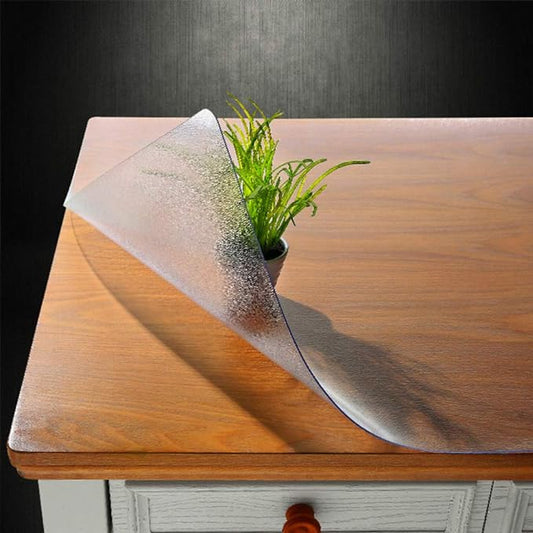 NECAUX Custom 12 x 20 Inch Frosted Desk Cover Protector, 1.5mm Thick Plastic Desk Pad Mat, Table Cover Tablecloth Protector for Office Computer Writing Desk, Side Table, End Table, Night Stand Dresser