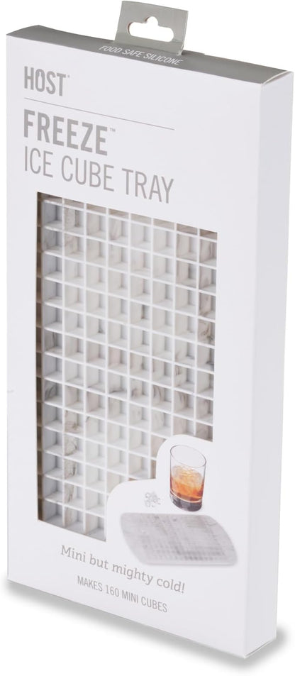 Host Mini Ice Cube Tray, Makes 160 Cubes, Durable Silicone Trays, Perfect for Cocktails, Whiskey, Bourbon, Margarita, Mojito, Iced Coffee, Home Kitchen Essentials, Set of 1, Marble