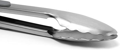 Misen Kitchen Tongs - Dishwasher Safe, Heavy Duty - Precision Stainless Steel Grilling Tool - Heat Resistant - Perfect for Serving and Air Frying - 13 Inch | Gray