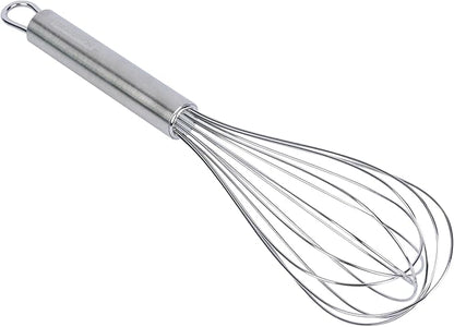 Restaurantware-German Standard 10.6 Inch French Whisk, 1 Dishwashable Kitchen Wire Whisk - Ergonomic Handle, Durable, Stainless Steel French Whip, For Blending, Stirring, Mixing Of Ingredients