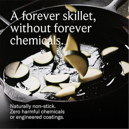 Field Company 6.75-Inch Cast Iron Skillet – Lightweight & Smooth, Made in USA, Pre-seasoned with Organic Oil – Ideal for 1 Serving (No.4 Extra Small)