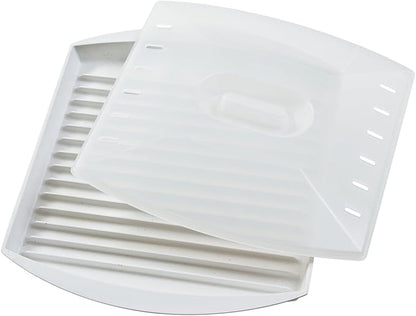 PrepSolutions Microwavable Bacon Grill, White – Nonstick, Easy-Clean Design, 1 Piece (Pack of 6)