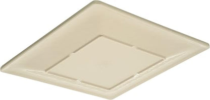 Carlisle FoodService Products Grove Reusable Plastic Plate Square Plate with Rim for Home and Restaurant, Melamine, 8.5 Inches, Buff, (Pack of 12)