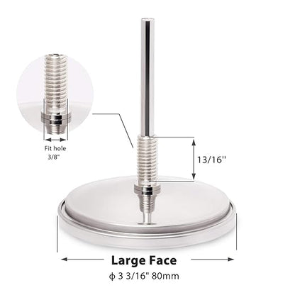 BBQ Thermometer Gauge for Charcoal Grill Pit, 2 Pack 3 3/16 inch Large Dial Smoker Temperature Gauge