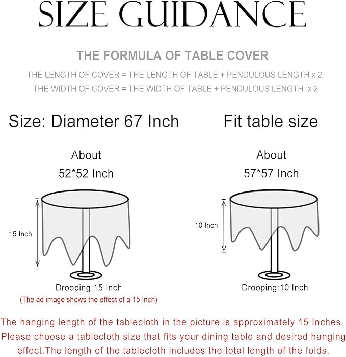 patdrea Designer Vintage Linen Round Table Cloth,Durable Breathable Cover Fall Dacorative Tablecloth,Decor Table Cover for Kitchen Dining,Holiday Christmas,Thanksgiving,Diameter 67"-Warbler
