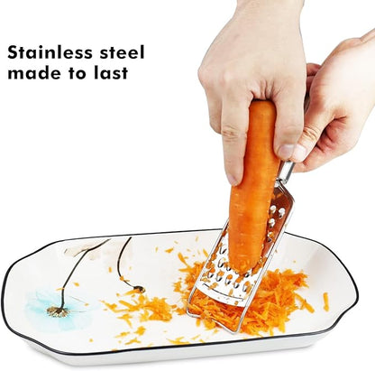 Cheese Grater Lemon Zester Grater with Handle Kitchen Grater Set of 5 Stainless Steel for Cheese Spices Ginger Garlic Chocolate Vegetable Fruit