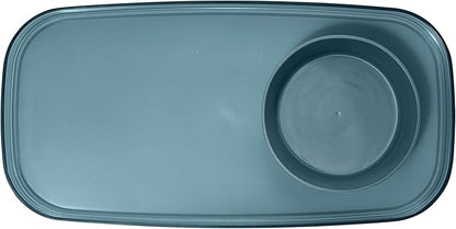 madesmart dipware Small Serving Plate, Collapsible & Removable Dip Bowl for Salsa, Queso, Sald, Olives, Premium Dishwasher & Microwave Safe, Multipurpose Plate & Bowl, Midnight