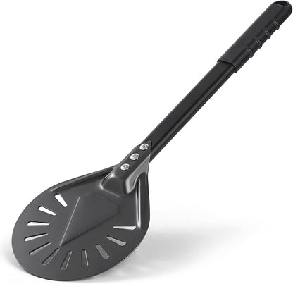 8” Pizza Turning Peel - Pizza Turner - Restaurant-Grade Aluminum Perforated Pizza Peel Lightweight Metal Outdoor Pizza Oven Accessories