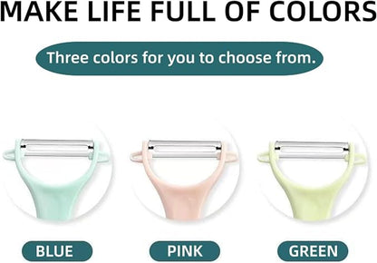 Kitchen peeler, potato peeler, vegetable peeler, carrot peeler, peeler, planer knife 3pcs/ packet Silver/pink/green