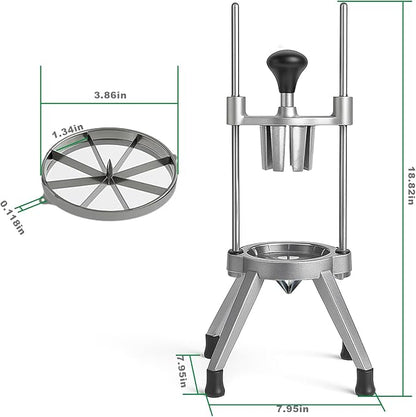 Commercial Easy Wedger Lemon Cutter Fruit Orange Lime Slicer 8 Section 304 Stainless Steel Blade Vegetable Tomatoe Potatoe Chopper Dicer for Home Bar Restaurant