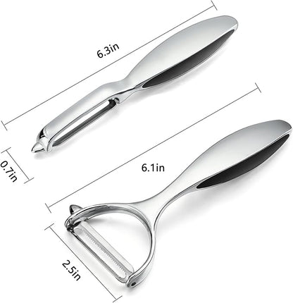 Vegetable Peeler Stainless Steel Potato Peelers Y-Shaped and I-Shaped Peelers,Veggie Carrot Fruit Peelers for Home kitchen