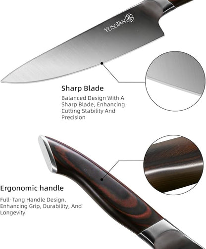 5-Piece Knife Set Professional Kitchen Knife Set Ultra Sharp High Carbon Stainless Steel Chef Knife Set for Kitchen Japanese Cooking Knife with Gift Box