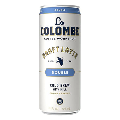 La Colombe Coffee, Double Draft Latte, 11 fl oz Cans (Pack of 12), Coffeehouse Quality Cold Brew, Specialty Grade Coffee Beans, Ready-to-Drink On-the-Go