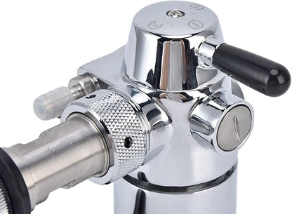 Beer Bottle Filler, No Foam Counter Pressure Bottle Filler with Removable Clip Lock 304 Stainless Steel Fast Filling Glass Bottle Filling Tool for Beer & Wine