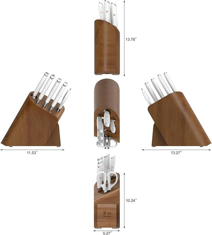 Cangshan L1 Series 7-Piece Cleaver Knife Block Set, Forged German Steel, White, 1027129