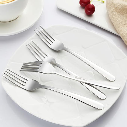 Pleafind 36-Pcs Salad Forks Set (7.1 inch), Stainless Steel Flatware Forks Silverware, Mirror Polished Dessert Forks Bulk Set, Small Metal Forks for Home, Kitchen, Restaurant, Dishwasher Safe