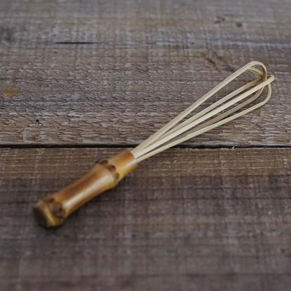 Handmade Wooden Whisks for Cooking - 5.7In Natural Bamboo Whisk, Mini Whisk for Whisking, Beating, Blending, Frothing & Stirring (5.7 Inches)