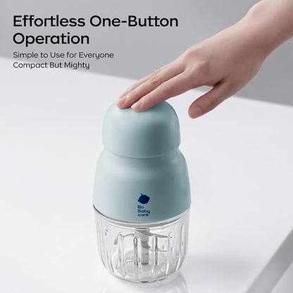 Bc Babycare Baby Food Maker-Glass Baby Puree blender for Fruit, Vegatable & Meat,Mini Food Processor for Potatoes, Grapes & Strawberries,Blue,10oz
