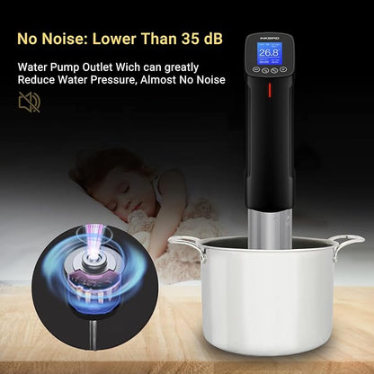 INKBIRD WIFI Sous Vide Cooker & 44PCS Vacuum Sealer Pump Sous Vide Starter Kits with 30PCS Sous Vide Bags, Recipes on APP,1000W Sous-Vide Machine for Steak