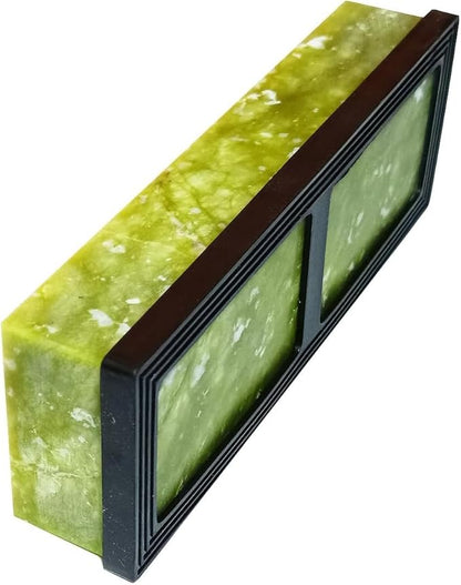 Knife Sharpening Stone Set,10000 Grit Whetstone Final Fine Polishing Natural Green Honing Oilstone for Knives Tools,Cutting Tools