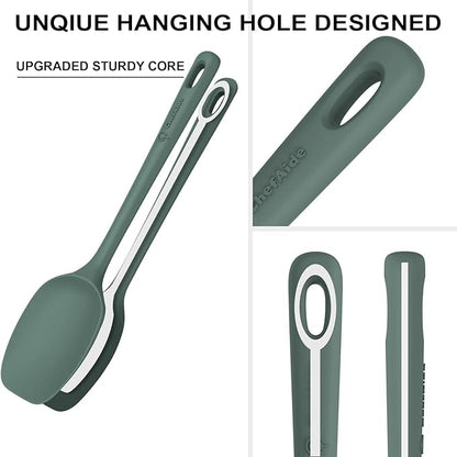 5 Pieces Silicone Spatula Set, Food Grade Rubber Spatula, Upgrade Strong Handle with Ergonomic Grip, Heat Resistant Up to 600°F for Nonstick Cookware, Cooking Dried Thyme