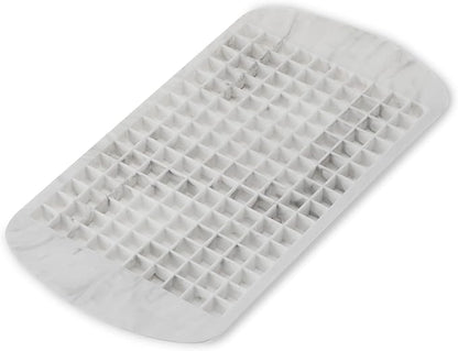 Host Mini Ice Cube Tray, Makes 160 Cubes, Durable Silicone Trays, Perfect for Cocktails, Whiskey, Bourbon, Margarita, Mojito, Iced Coffee, Home Kitchen Essentials, Set of 1, Marble