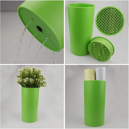 Universal Knife Block Holder Multi-Functional Resin Knife Storage Slot to Protect Blades Detachable for Easy Cleaning Kitchen Knife Holder for Counter Top (Green)
